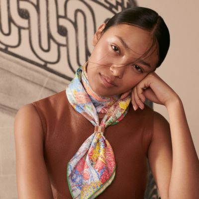 Bagage a Main scarf 90 - Green | Hermès Canada